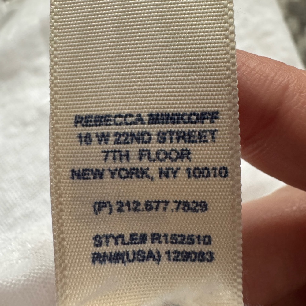 Rebecca Minkoff 100% Linen White Tank Top Size XS - Picture 5 of 7